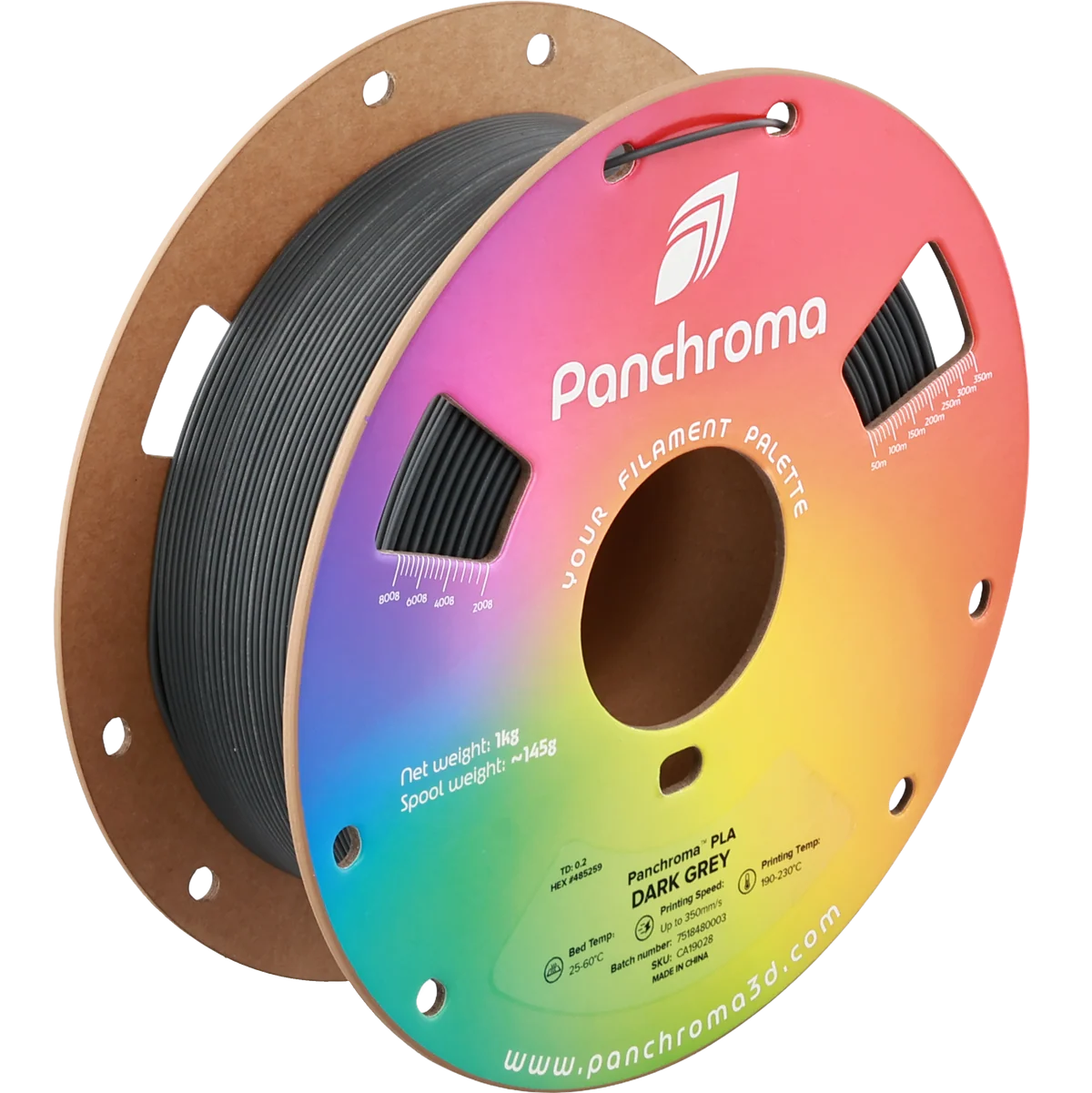 Polymaker Panchroma PLA Dark Grey 1.75mm 1.00 kg