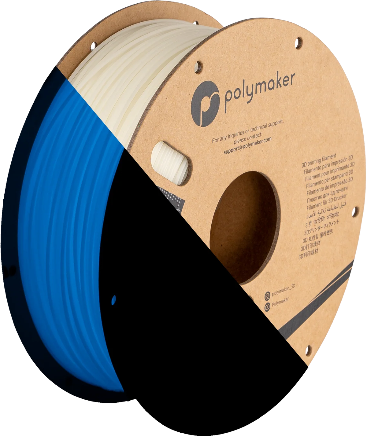 Polymaker PolyLite PLA Glow Blue 1kg